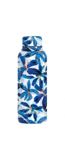 QUOKKA BOTELLA TERMO ACERO INOXIDABLE SOLID BLUE HIBISCUS 510 ML