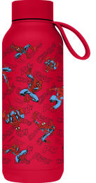 QUOKKA BOTELLA TERMO ACERO INOXIDABLE SOLID CON COLGADOR CHERRY RED 510 ML SPIDER-MAN RETRO COMIC