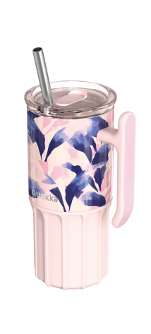 QUOKKA TAZA TERMO ACERO INOXIDABLE CON BASE DE SILICONA UMI BLUE FEATHER 720 ML