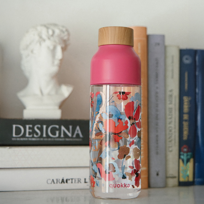 QUOKKA BOTELLA ECOZEN ICE RED FLOWERS 720 ML