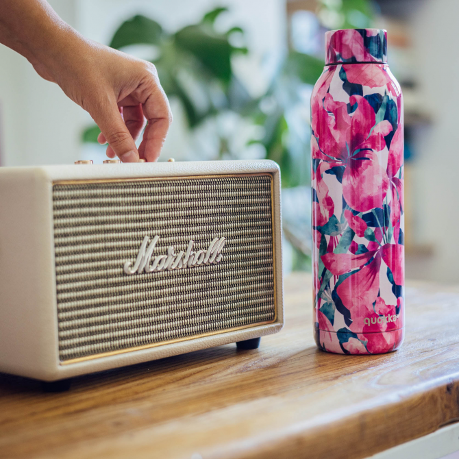 QUOKKA BOTELLA TERMO ACERO INOXIDABLE SOLID PINK BLOOM 630 ML