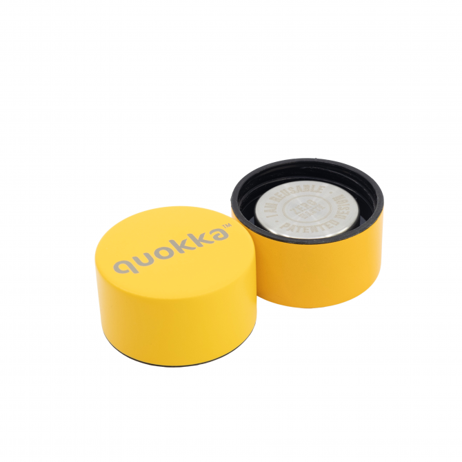 QUOKKA BOTELLA TERMO ACERO INOXIDABLE SOLID AMBER YELLOW 630 ML