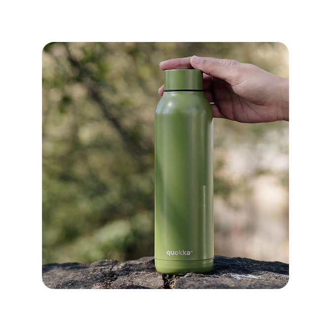 QUOKKA BOTELLA TERMO ACERO INOXIDABLE SOLID OLIVE GREEN 630 ML