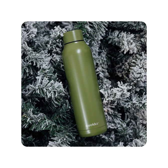 QUOKKA BOTELLA TERMO ACERO INOXIDABLE SOLID OLIVE GREEN 630 ML