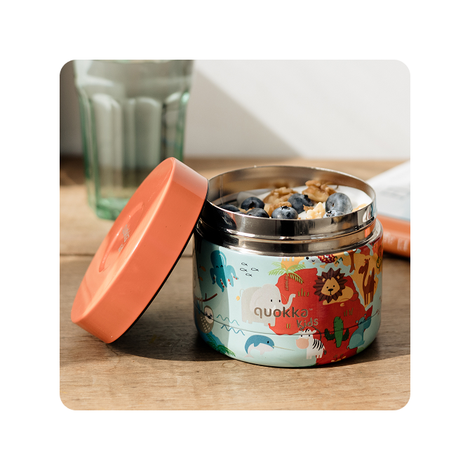 QUOKKA KIDS RECIPIENTE COMIDA TERMICO ACERO INOXIDABLE WHIM MAP OF LIFE 360 ML