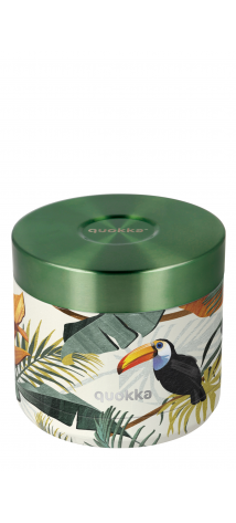 QUOKKA RECIPIENTE COMIDA TERMICO ACERO INOXIDABLE WHIM TROPICAL 600 ML