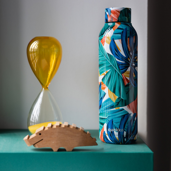 QUOKKA BOTELLA TERMO ACERO INOXIDABLE SOLID COLOR JUNGLE 630 ML