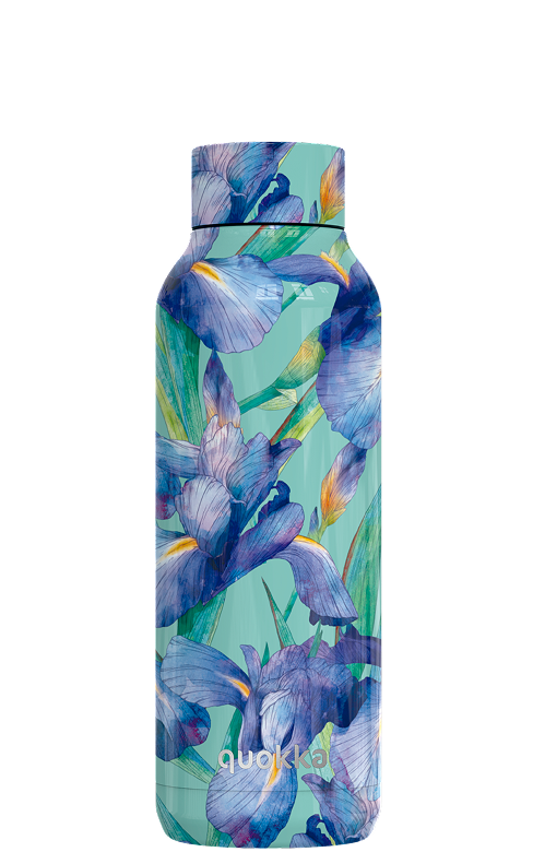 QUOKKA BOTELLA TERMO ACERO INOXIDABLE SOLID BLUE IRISES 510 ML