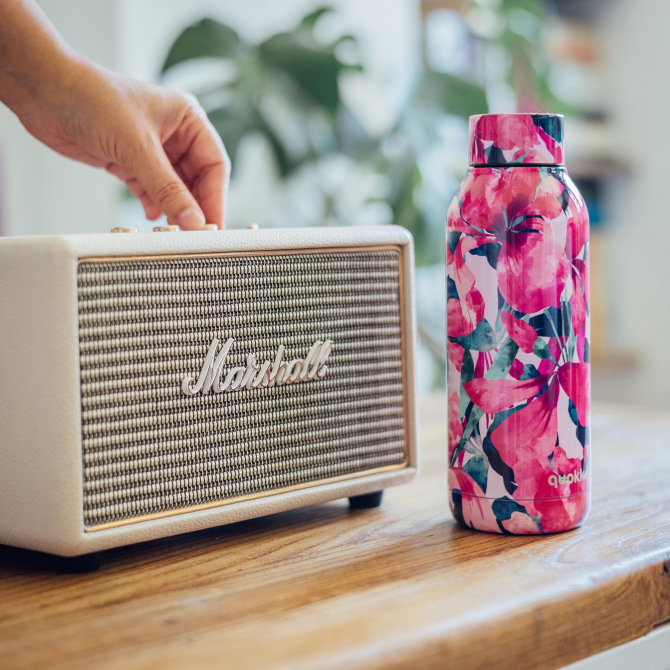 QUOKKA BOTELLA TERMO ACERO INOXIDABLE SOLID PINK BLOOM 510 ML