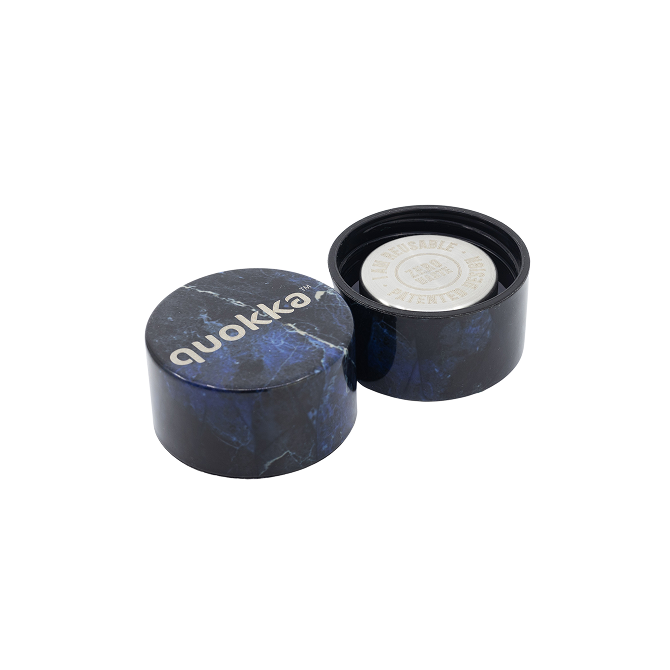 QUOKKA BOTELLA TERMO ACERO INOXIDABLE SOLID BLACK MARBLE 630 ML
