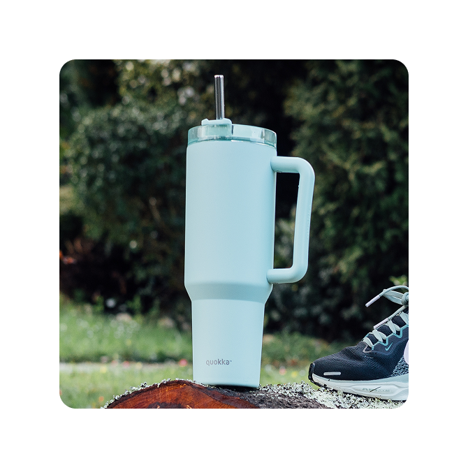 QUOKKA TAZA TERMO ACERO INOXIDABLE STREAM TURQUOISE XL 1200 ML