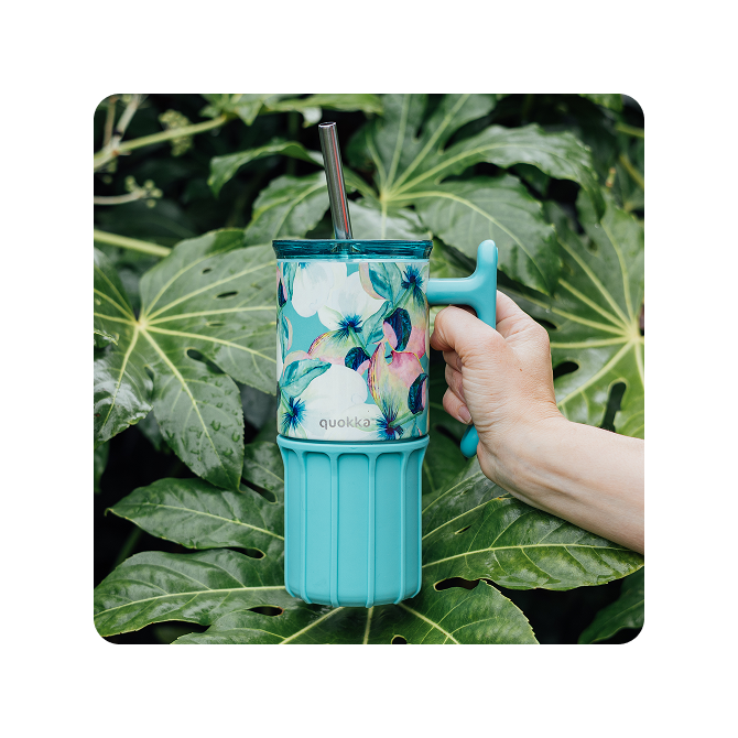 QUOKKA TAZA TERMO ACERO INOXIDABLE CON BASE DE SILICONA UMI WATERFALL GARDEN 720 ML