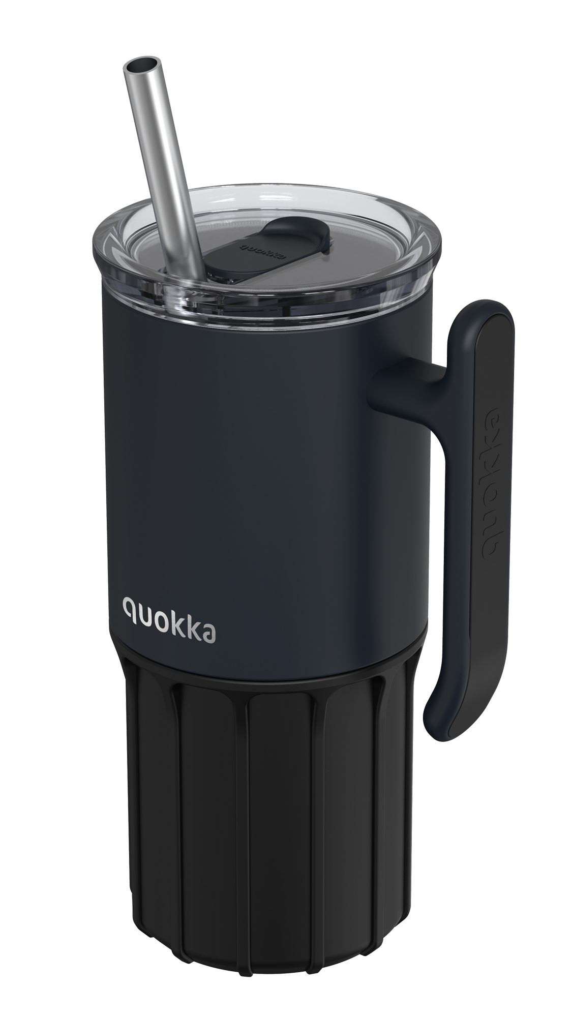 QUOKKA TAZA TERMO ACERO INOXIDABLE CON BASE DE SILICONA UMI BLACK 720 ML
