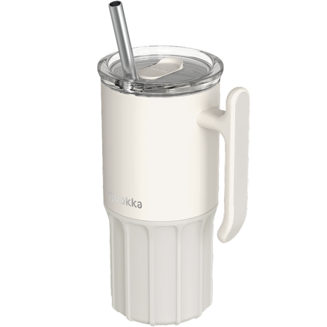 QUOKKA TAZA TERMO ACERO INOXIDABLE CON BASE DE SILICONA UMI IVORY 720 ML