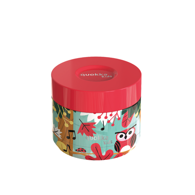 QUOKKA KIDS RECIPIENTE COMIDA TERMICO ACERO INOXIDABLE WHIM GROVE BIRDS 360 ML