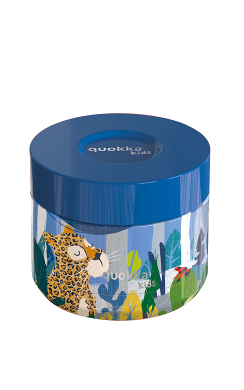 QUOKKA KIDS RECIPIENTE COMIDA TERMICO ACERO INOXIDABLE WHIM JUNGLE 360 ML