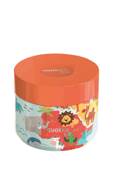 QUOKKA KIDS RECIPIENTE COMIDA TERMICO ACERO INOXIDABLE WHIM MAP OF LIFE 360 ML