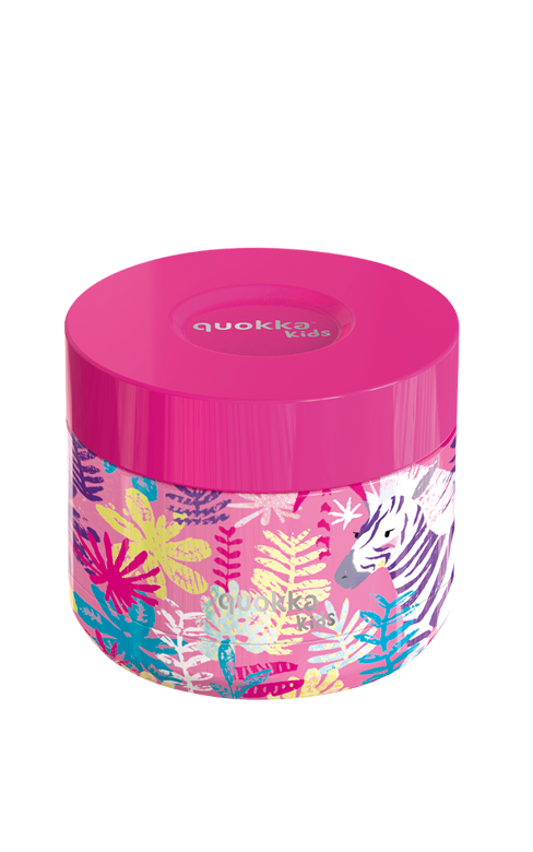 QUOKKA KIDS RECIPIENTE COMIDA TERMICO ACERO INOXIDABLE WHIM ZEBRAS 360 ML