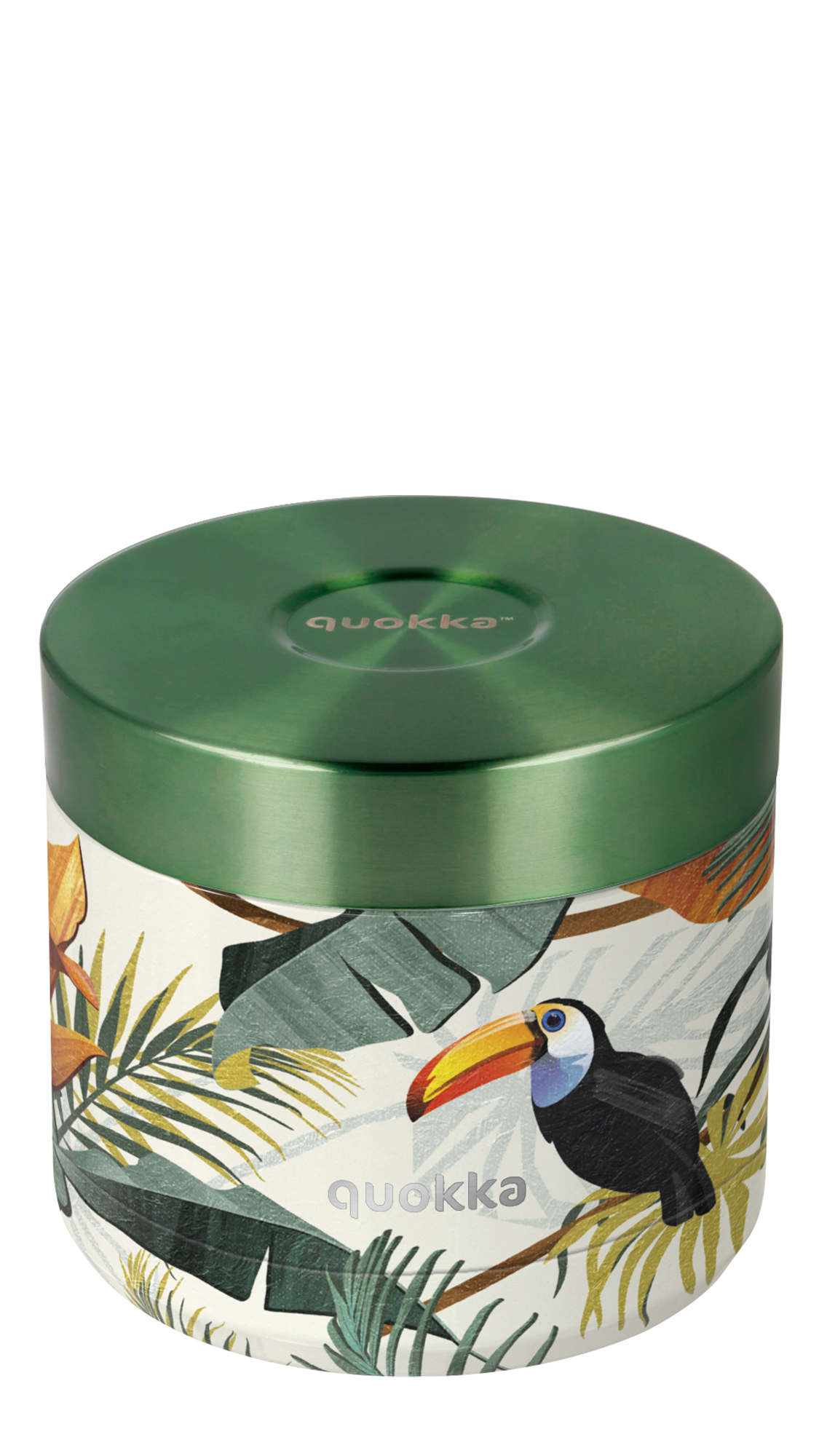 QUOKKA RECIPIENTE COMIDA TERMICO ACERO INOXIDABLE WHIM TROPICAL 600 ML