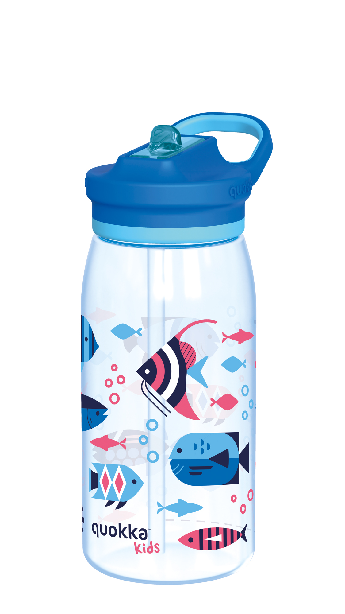 QUOKKA KIDS BOTELLA ECOZEN CON SIPPER GLOW SEA LIFE 580 ML