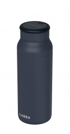 QUOKKA BOTELLA TERMO ACERO INOXIDABLE CON ASA DE SILICONA ECHO BLACK 690 ML