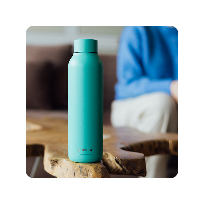 QUOKKA BOTELLA TERMO ACERO INOXIDABLE SOLID JADE GREEN 630 ML
