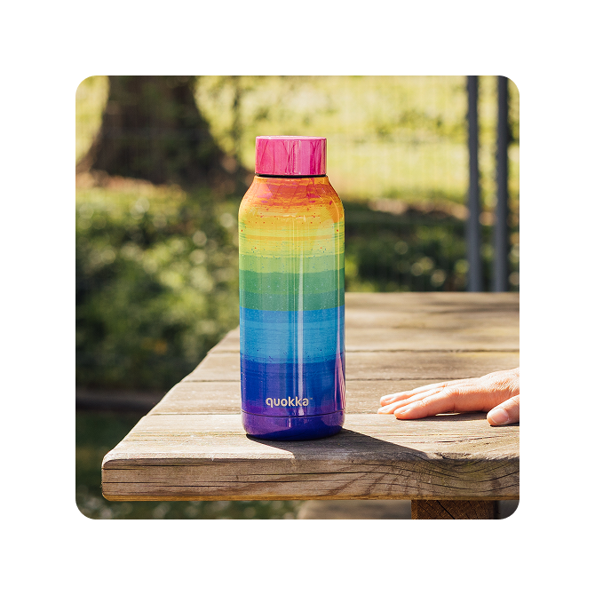 QUOKKA BOTELLA TERMO ACERO INOXIDABLE SOLID RAINBOW 510 ML