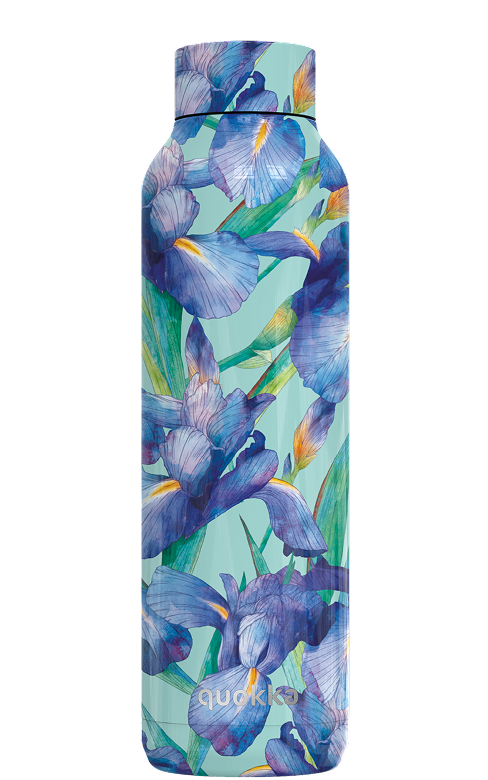 QUOKKA BOTELLA TERMO ACERO INOXIDABLE SOLID BLUE IRISES 630 ML