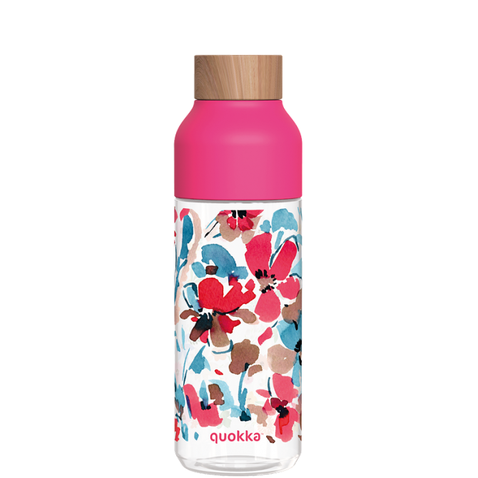 QUOKKA BOTELLA ECOZEN ICE RED FLOWERS 720 ML