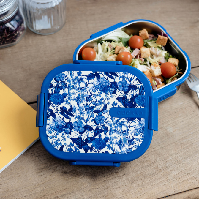 QUOKKA LUNCH BOX ACERO INOXIDABLE KAI BLUE BLOSSOM