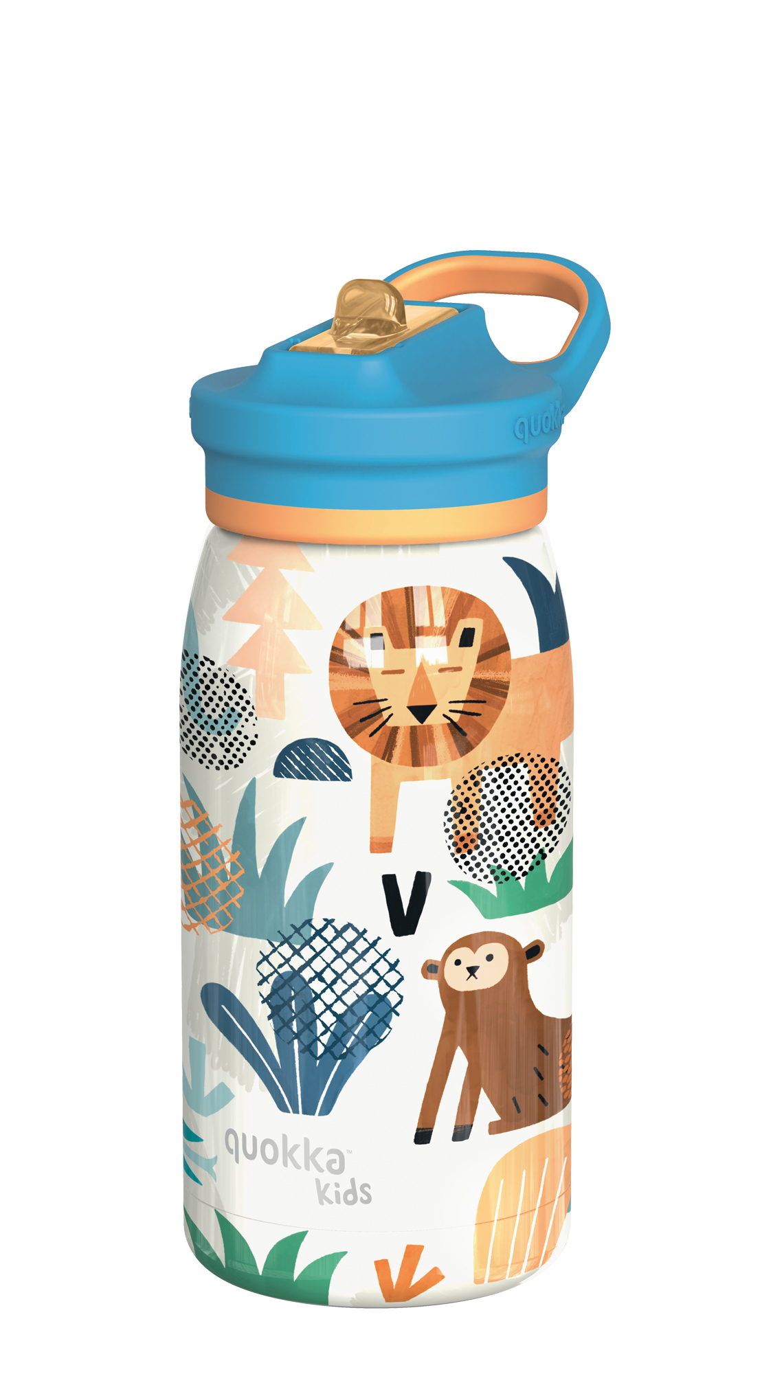 QUOKKA KIDS BOTELLA TERMO ACERO INOXIDABLE CON SIPPER POP SAFARI 445 ML