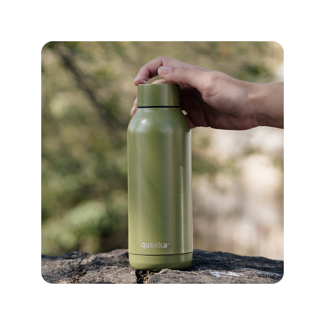 QUOKKA BOTELLA TERMO ACERO INOXIDABLE SOLID OLIVE GREEN 510 ML
