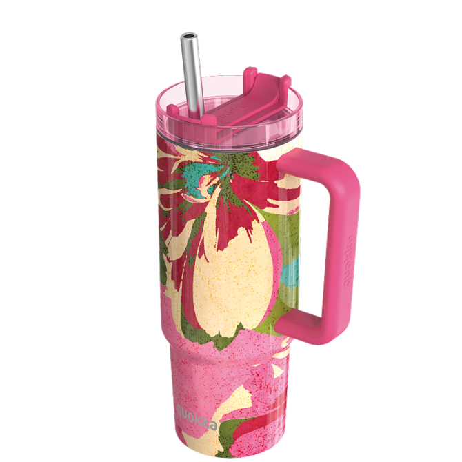 QUOKKA TAZA TERMO ACERO INOXIDABLE STREAM PINK FLAMBE L 950 ML