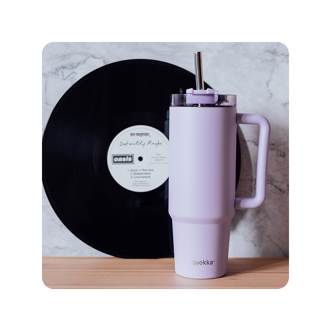 QUOKKA TAZA TERMO ACERO INOXIDABLE STREAM PURPLE L 950 ML