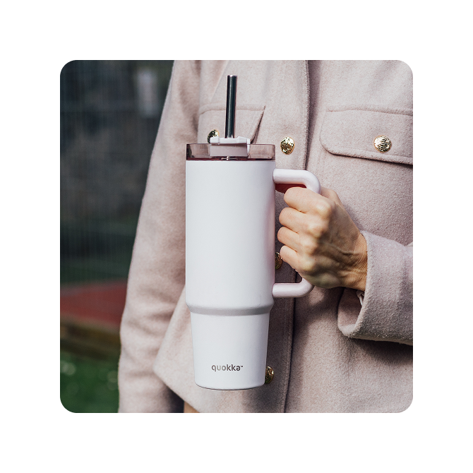 QUOKKA TAZA TERMO ACERO INOXIDABLE STREAM LIGHT PINK L 950 ML