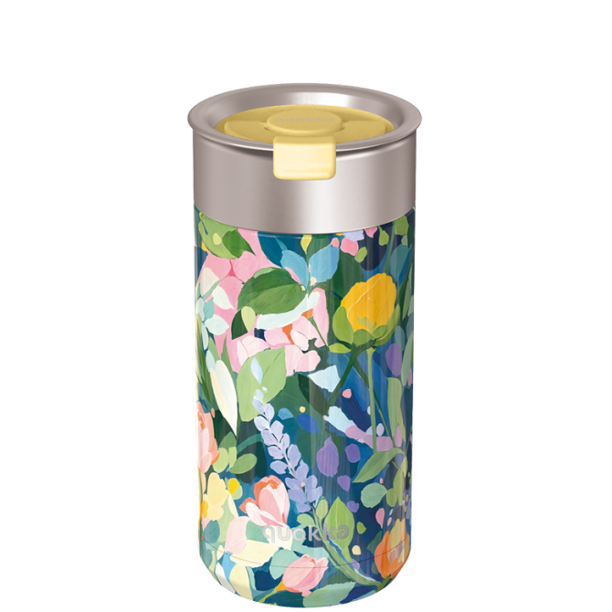 QUOKKA VASO CAFE TERMICO ACERO INOXIDABLE BOOST FLORAL PARTY 400 ML
