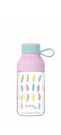 QUOKKA KIDS BOTELLA ECOZEN ICE CON COLGADOR FEATHERS 430 ML