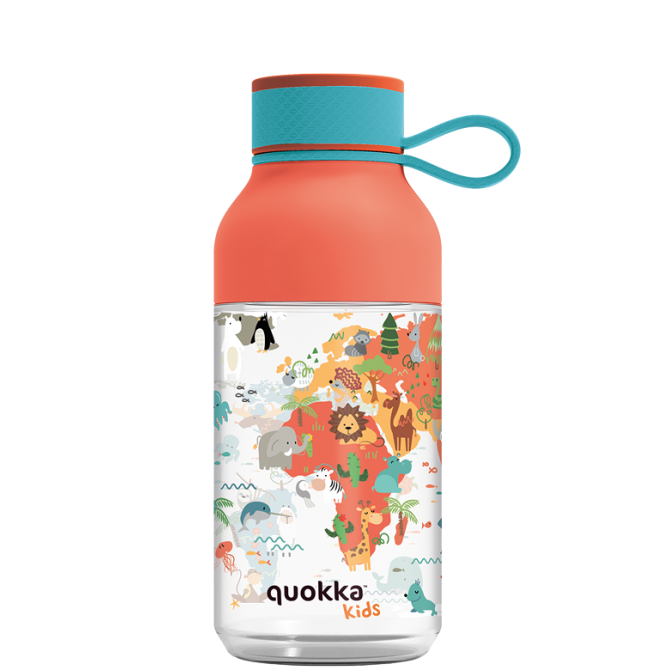 QUOKKA KIDS BOTELLA ECOZEN ICE CON COLGADOR MAP OF LIFE 430 ML