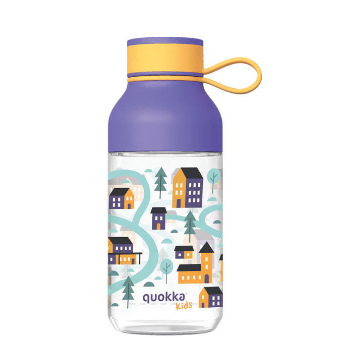QUOKKA KIDS BOTELLA ECOZEN ICE CON COLGADOR TOWN 430 ML