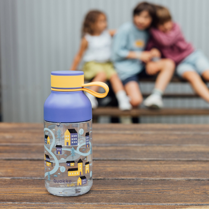QUOKKA KIDS BOTELLA ECOZEN ICE CON COLGADOR TOWN 430 ML