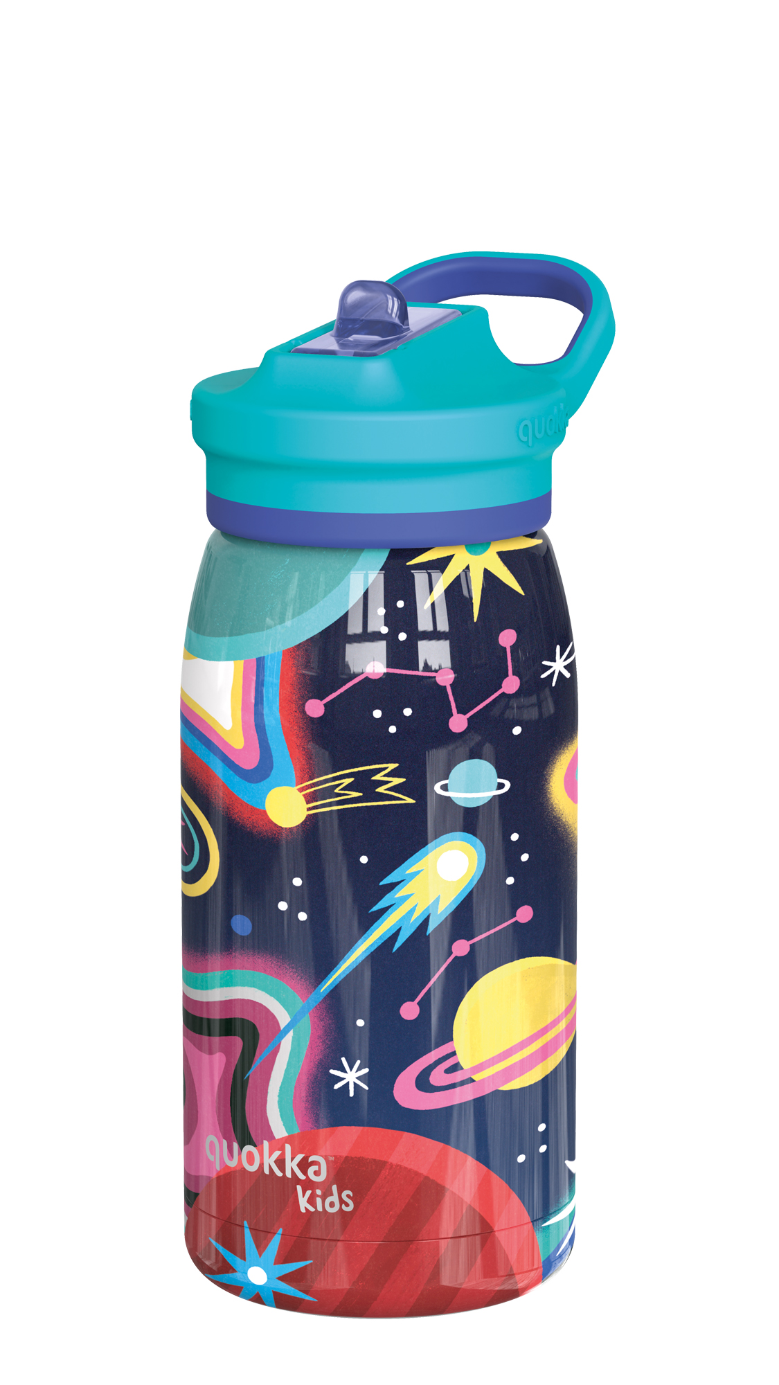 QUOKKA KIDS BOTELLA TERMO ACERO INOXIDABLE CON SIPPER POP SPACE 445 ML