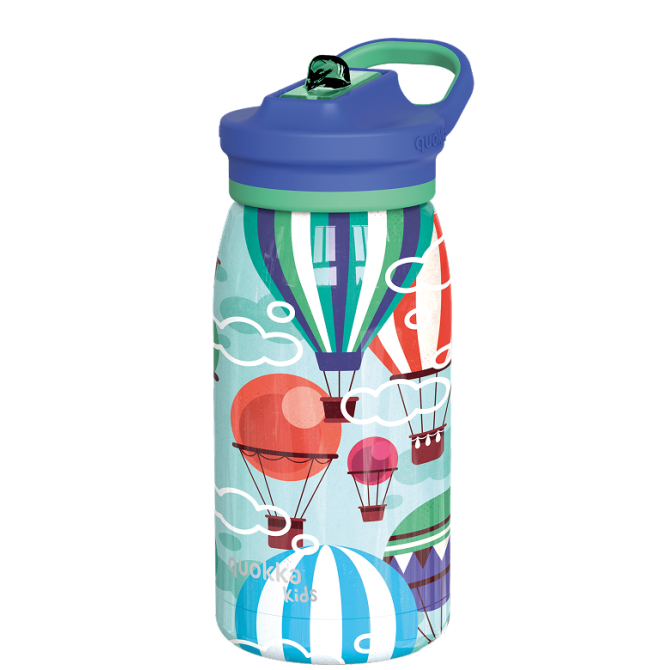 QUOKKA KIDS BOTELLA TERMO ACERO INOXIDABLE CON SIPPER POP BALLOONS 445 ML