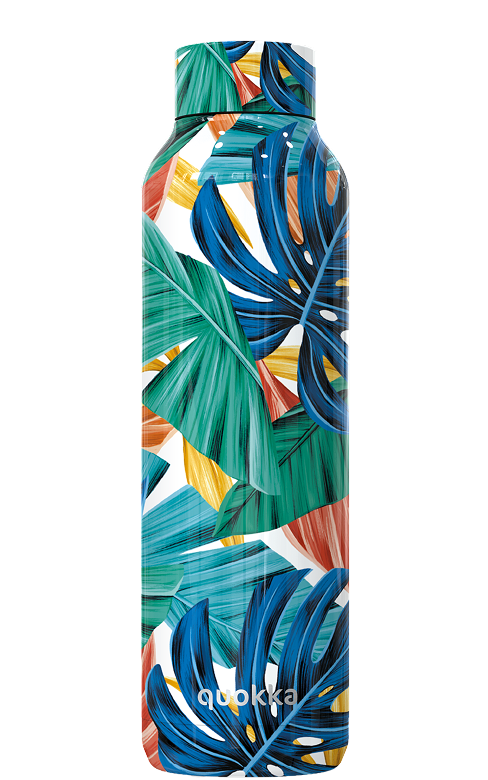 QUOKKA BOTELLA TERMO ACERO INOXIDABLE SOLID COLOR JUNGLE 630 ML