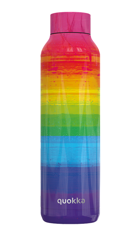 QUOKKA BOTELLA TERMO ACERO INOXIDABLE SOLID RAINBOW 630 ML