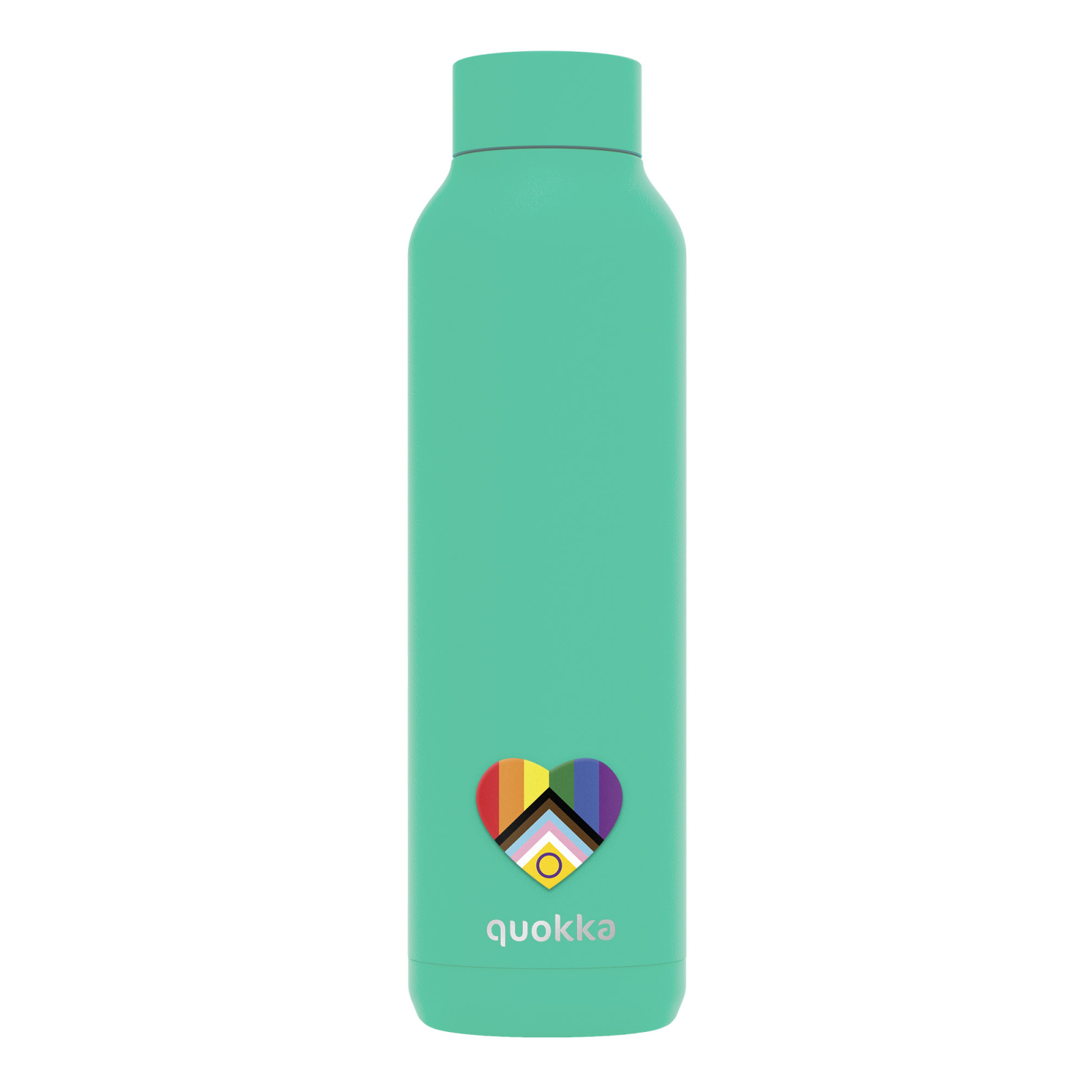 QUOKKA BOTELLA TERMO ACERO INOXIDABLE SOLID JADE GREEN PRIDE 630 ML CUSTOM