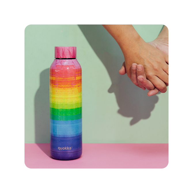 QUOKKA BOTELLA TERMO ACERO INOXIDABLE SOLID RAINBOW 630 ML