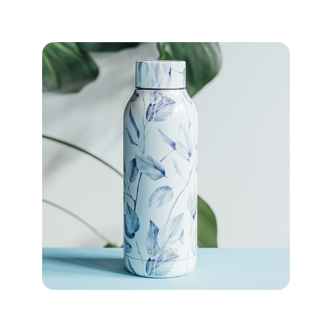 QUOKKA BOTELLA TERMO ACERO INOXIDABLE SOLID GRAY BOUQUET 510 ML