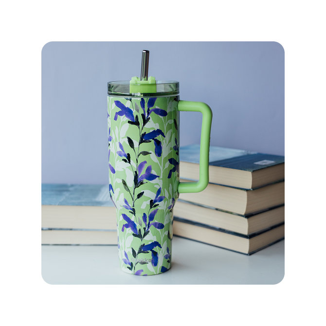 QUOKKA TAZA TERMO ACERO INOXIDABLE STREAM MATCHA XL 1200 ML