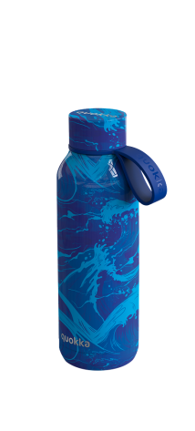 QUOKKA BOTELLA TERMO ACERO INOXIDABLE SOLID CON COLGADOR WAVES 510 ML