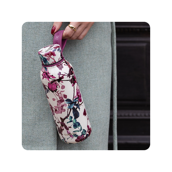 QUOKKA BOTELLA TERMO ACERO INOXIDABLE SOLID CON COLGADOR TREE BRANCHES 510 ML